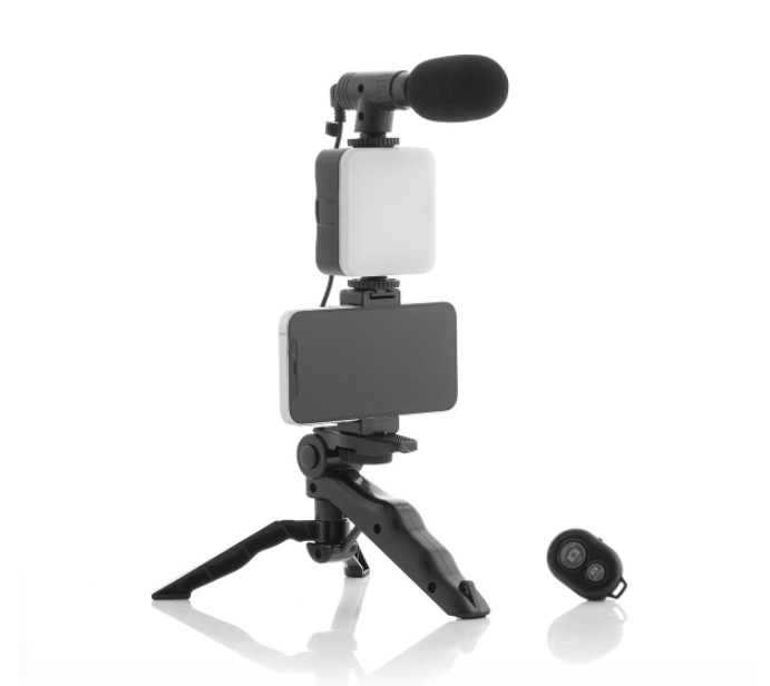 Vlogging Kit with Light, Microphone and Remote Control Plodni InnovaGoods 6 Pieces