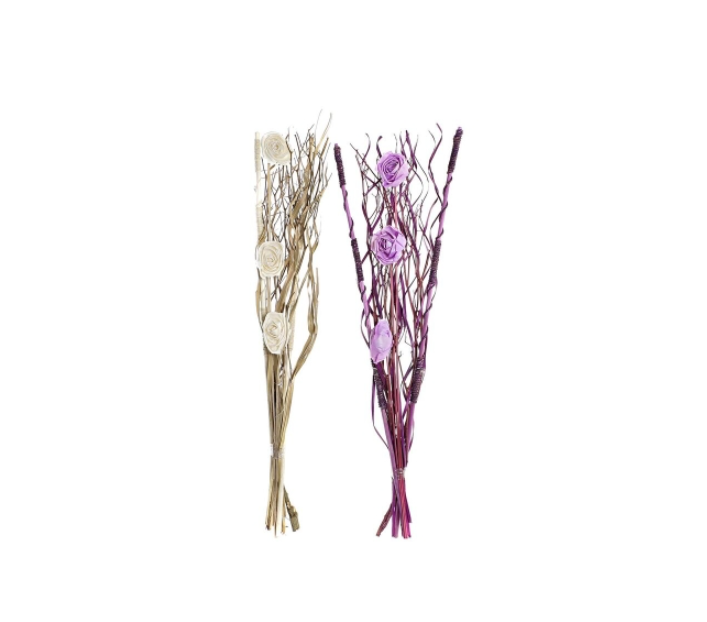 Bunch DKD Home Decor Pink Lilac White Dried flower (30 x 30 x 100 cm) (2 Units)