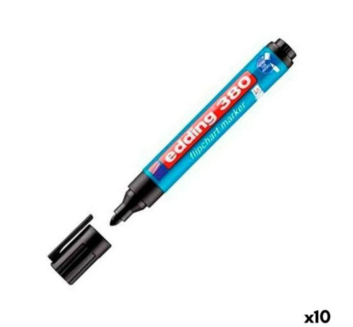 Marker Edding 380 Flipchart Black (10 Units)