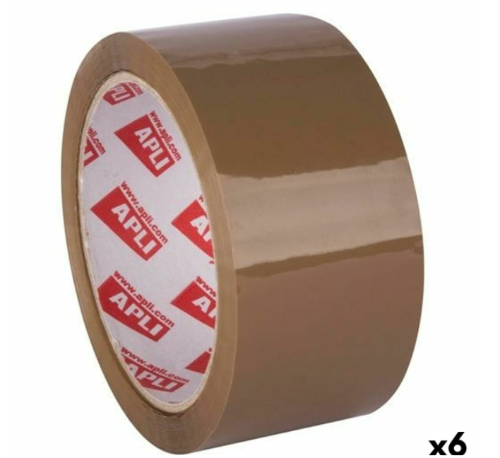Adhesive Tape Apli Brown 48 mm x 66 m (6 Units)